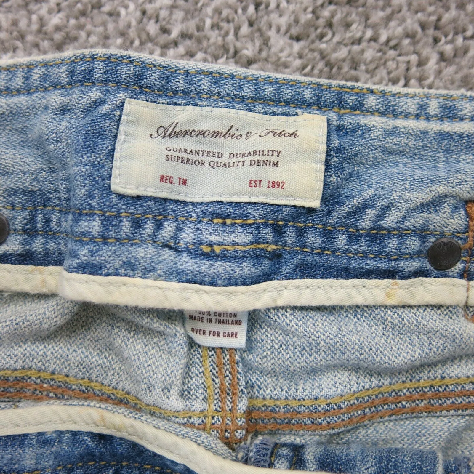 Abercrombie & Fitch Womens Denim Skirt High Rise Pockets Belt Loops Blue SZ W28