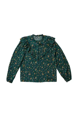 Agnes Green Print Blouse