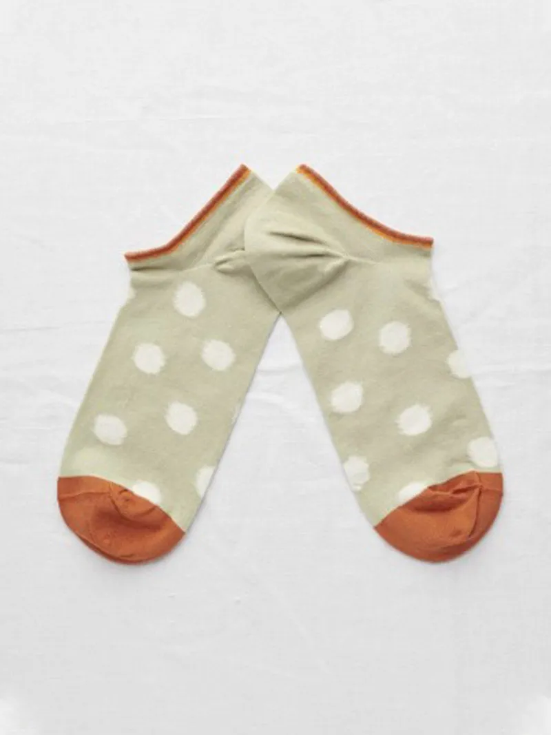 Ankle Socks Sage Polka Dot