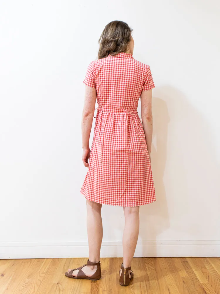 Annie Wrap Dress - Cherry Gingham