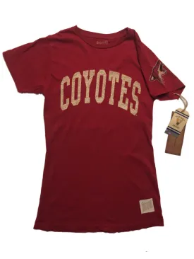 Arizona Coyotes Retro Brand JUNIOR WOMEN'S Red Vintage Short Sleeve T-Shirt