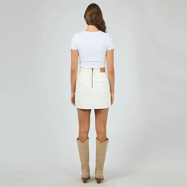 Becca Denim Skirt - Vintage White