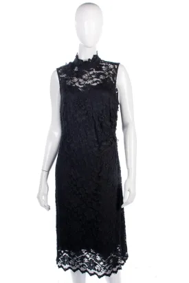 Black Lace Halter Neck Dress UK Size 10/12