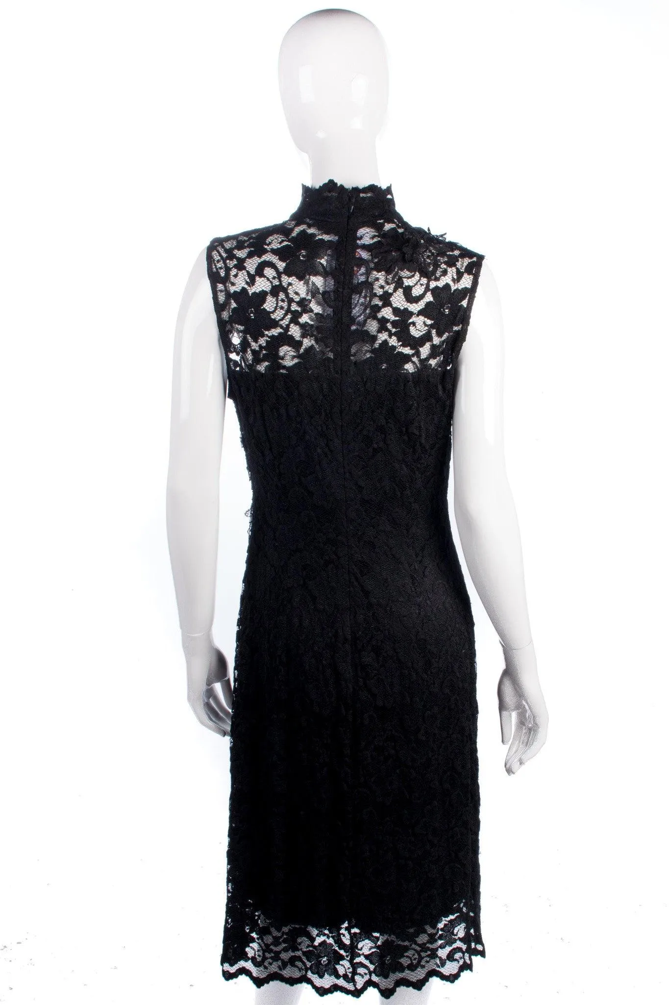 Black Lace Halter Neck Dress UK Size 10/12