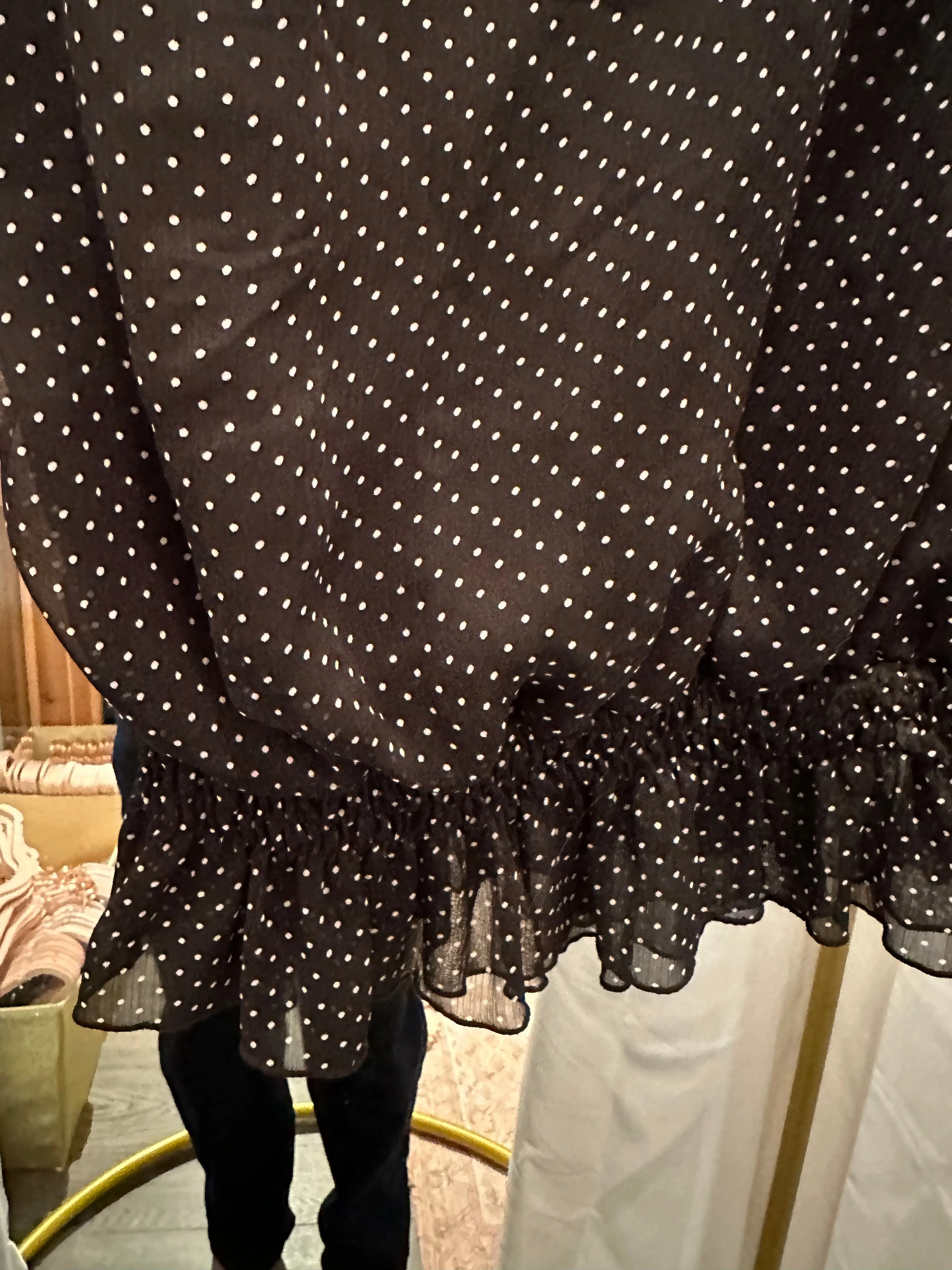 Black Polka Dot Blouse