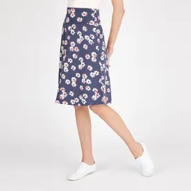 Blossom Print Midi Jersey Skirt