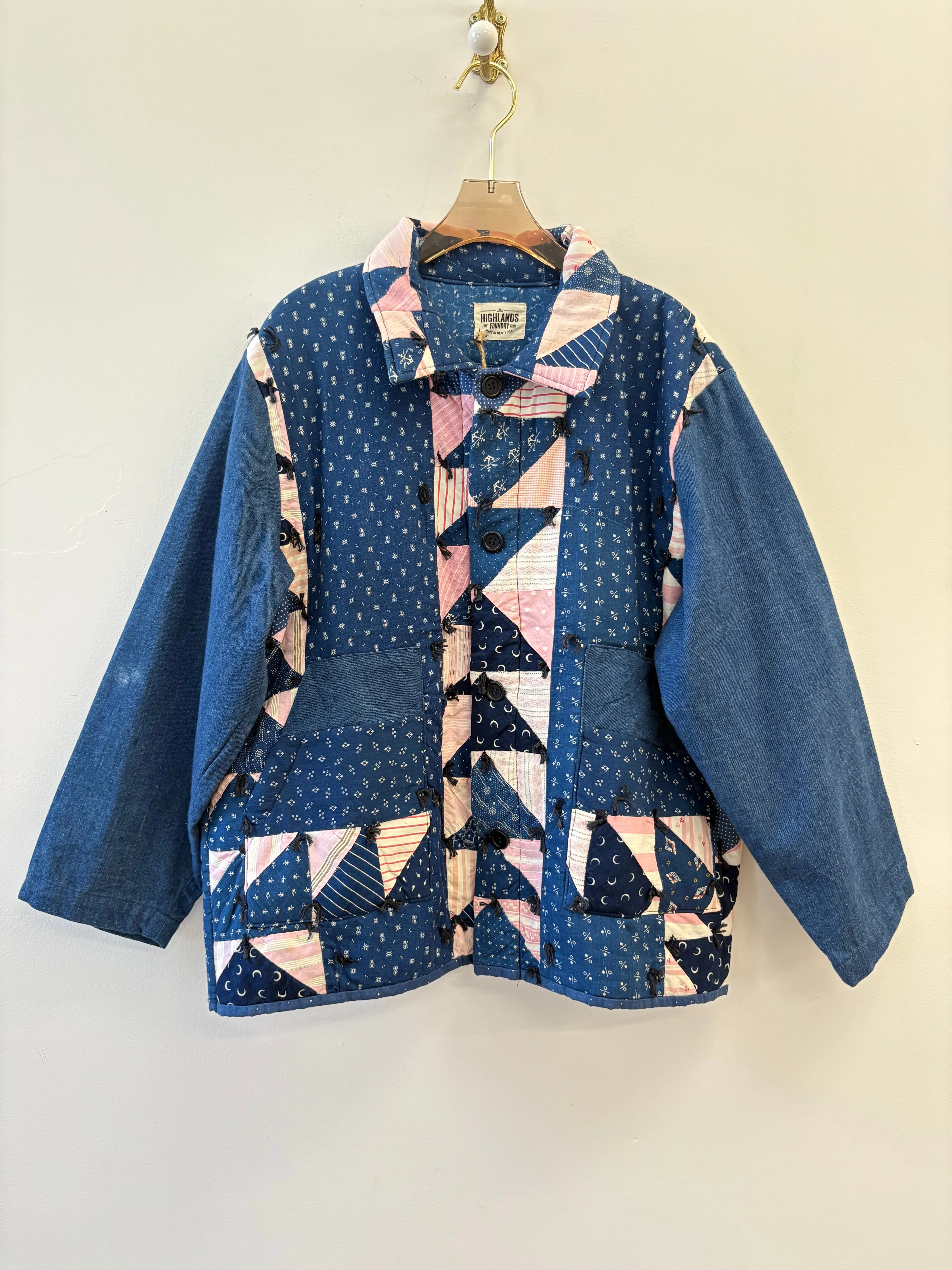 Blue & Pink Heirloom Quilt Utility Jacket