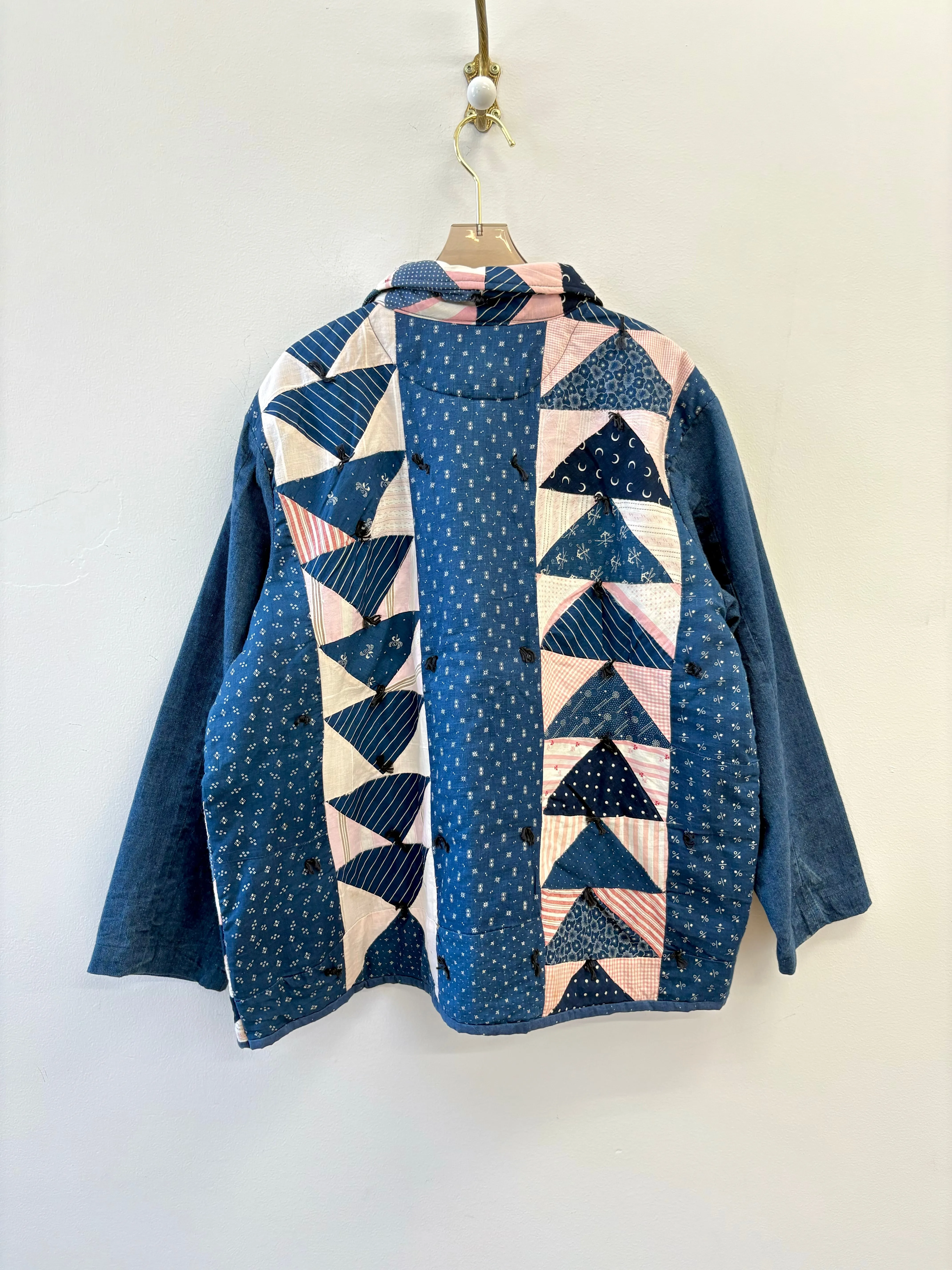 Blue & Pink Heirloom Quilt Utility Jacket