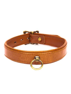 Brown Vintage Style Leather Collar