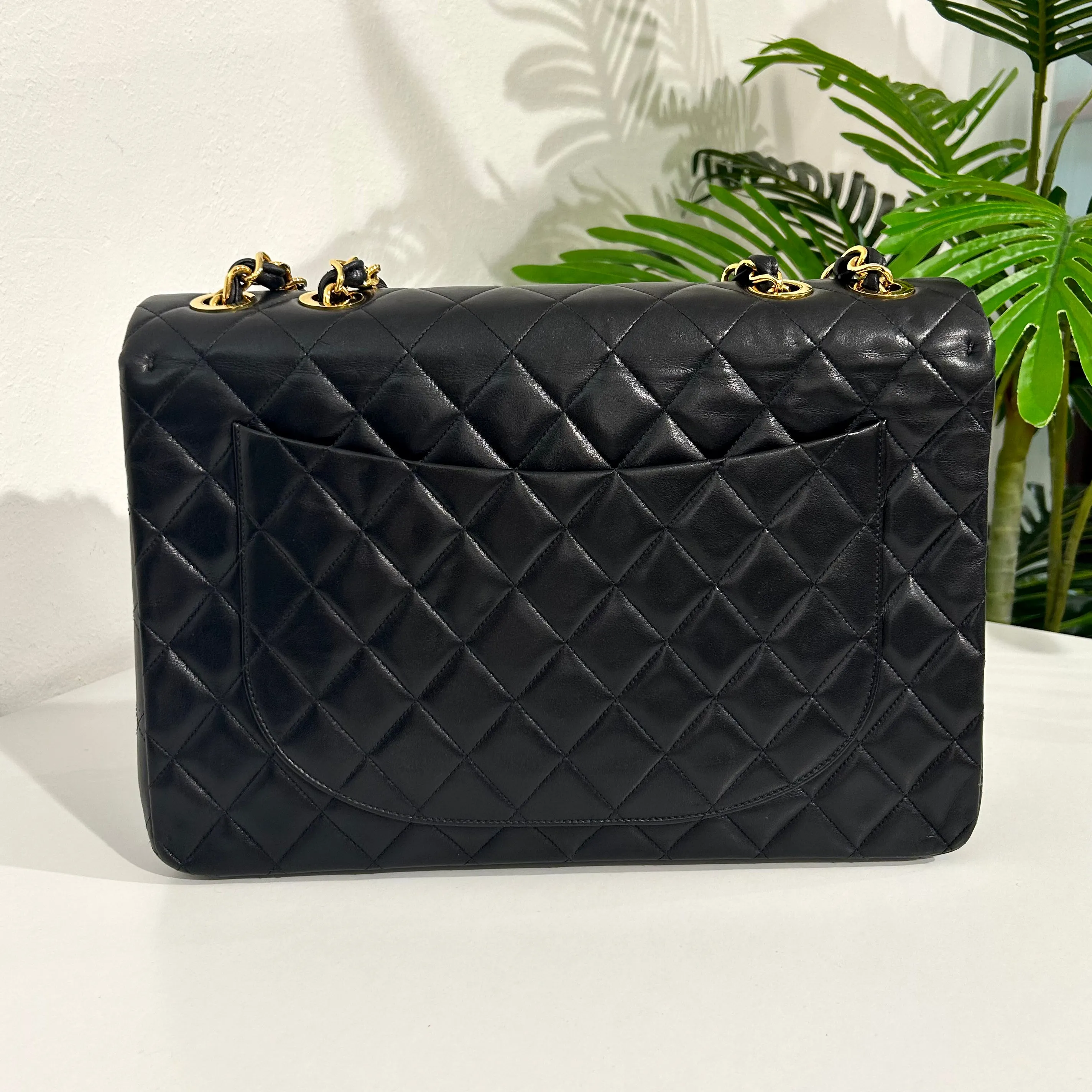 Chanel Vintage Black Maxi Jumbo Flap Bag