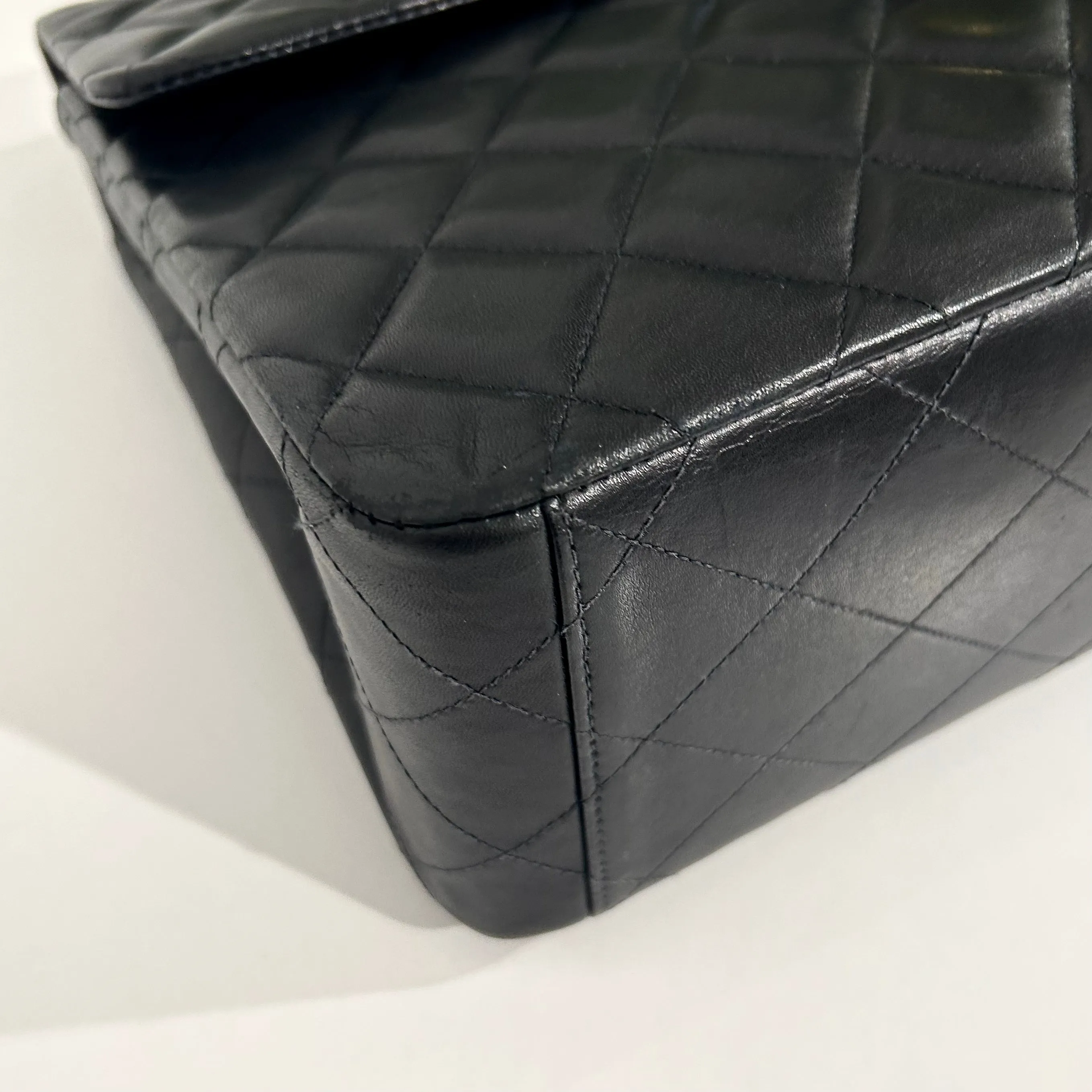 Chanel Vintage Black Maxi Jumbo Flap Bag