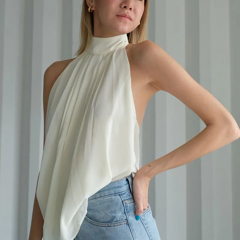 Chiffon Solid Color Vest shirt