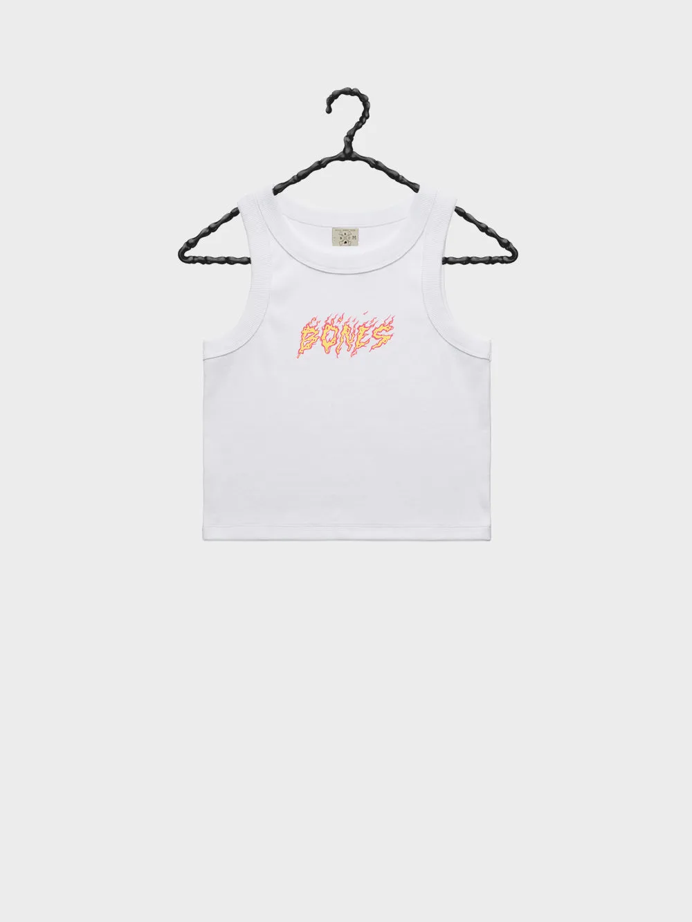 clubFlame Racer Back Crop - Organic Vintage White