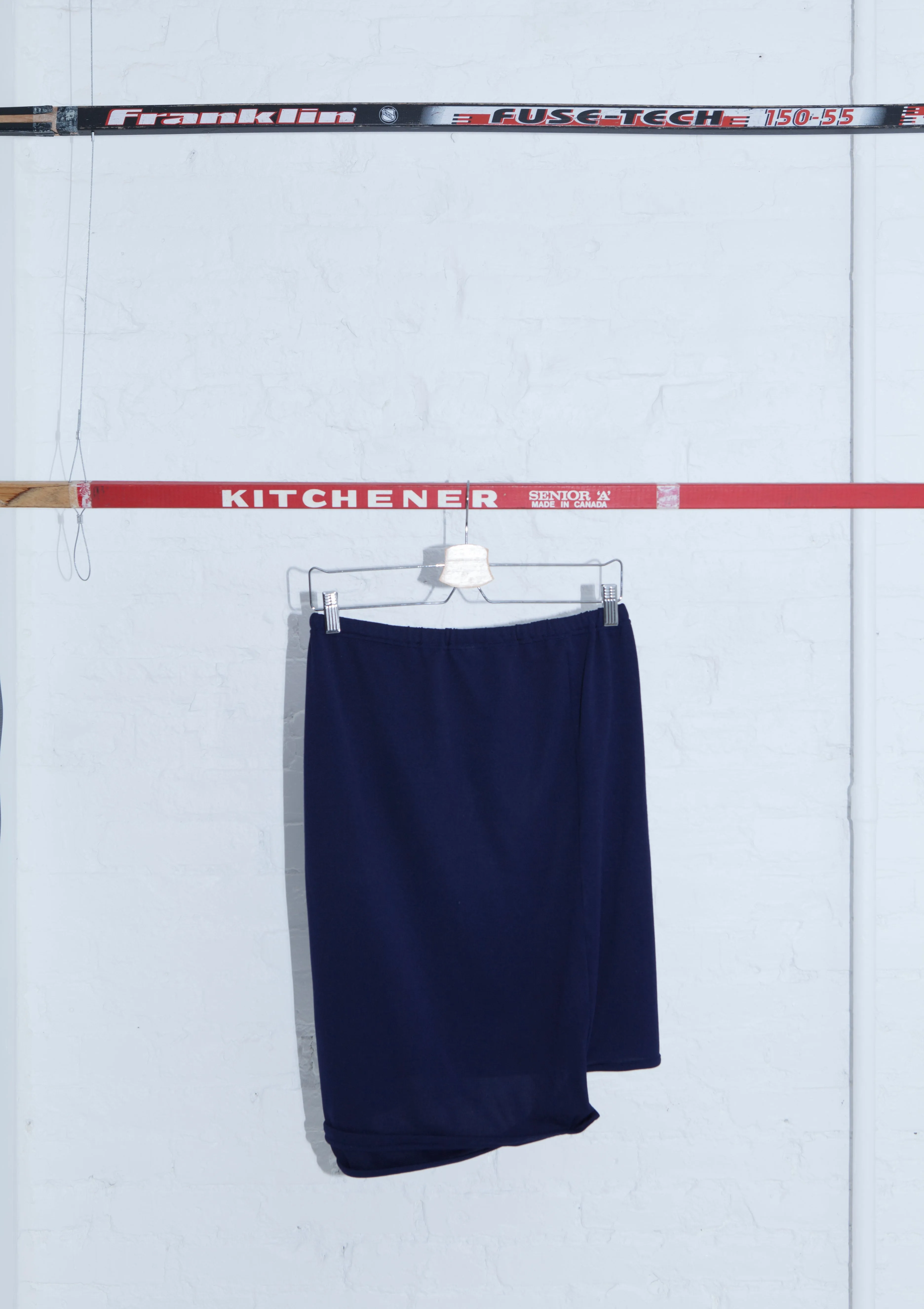 COMME DES GARÇONS Navy Asymmetrical Midi Skirt