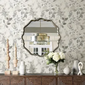 Custom Mural Wallpaper Vintage Leaves and Flowers (㎡)