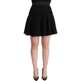 Dolce & Gabbana Elegant Knitted A-Line Mini Skirt