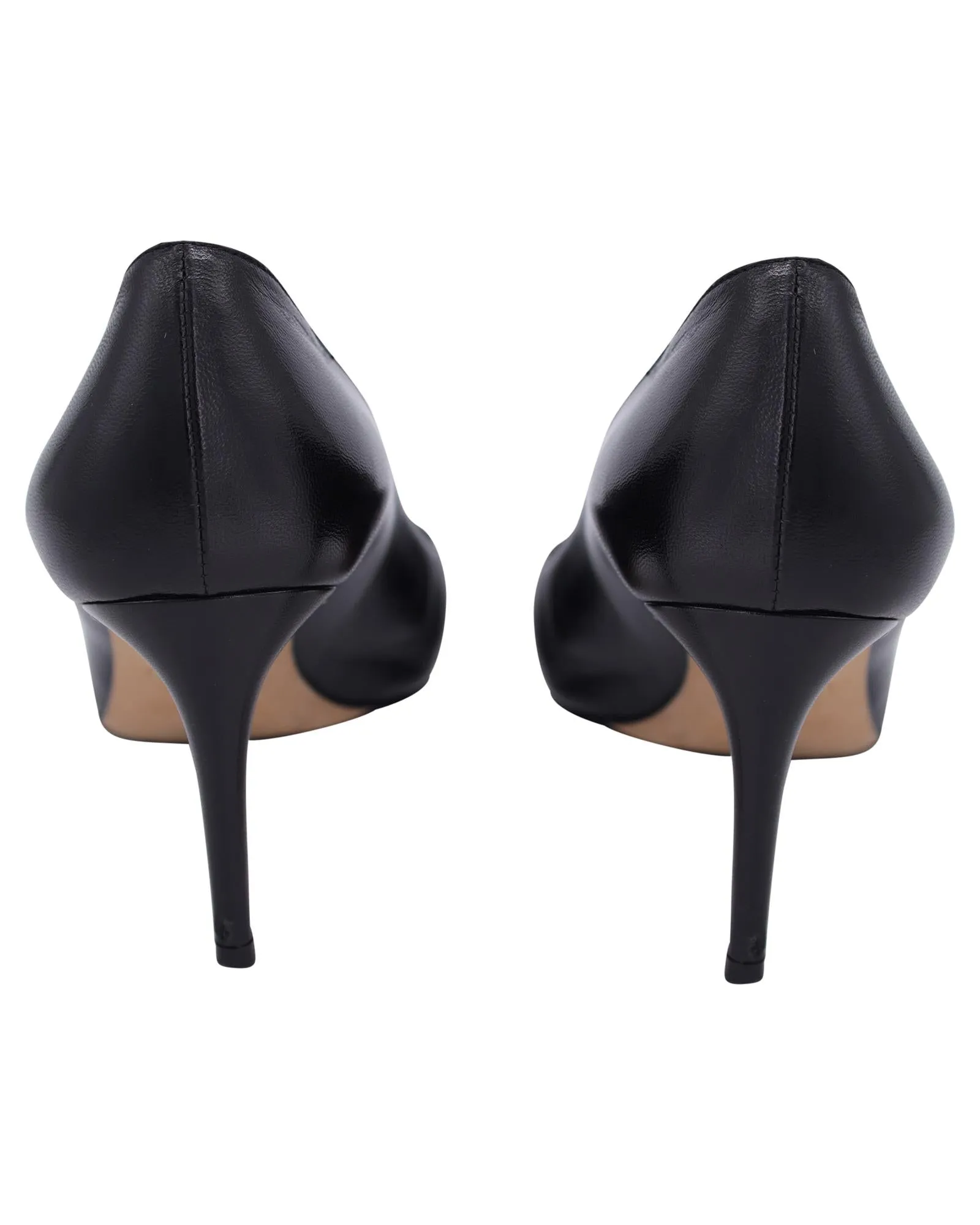 Elegant Leather High Heel Pumps