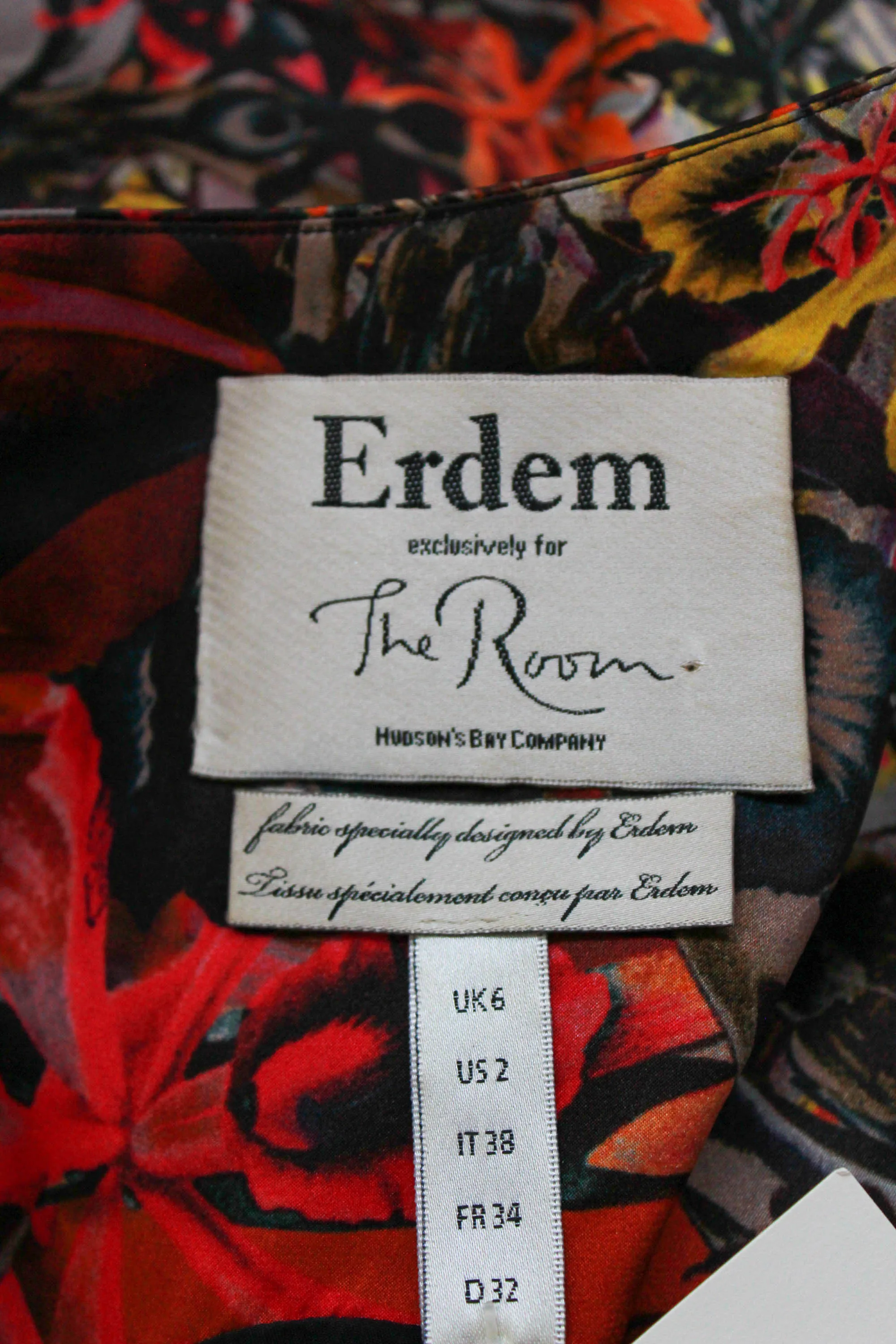 Erdem Silk Floral Print Dress, Small