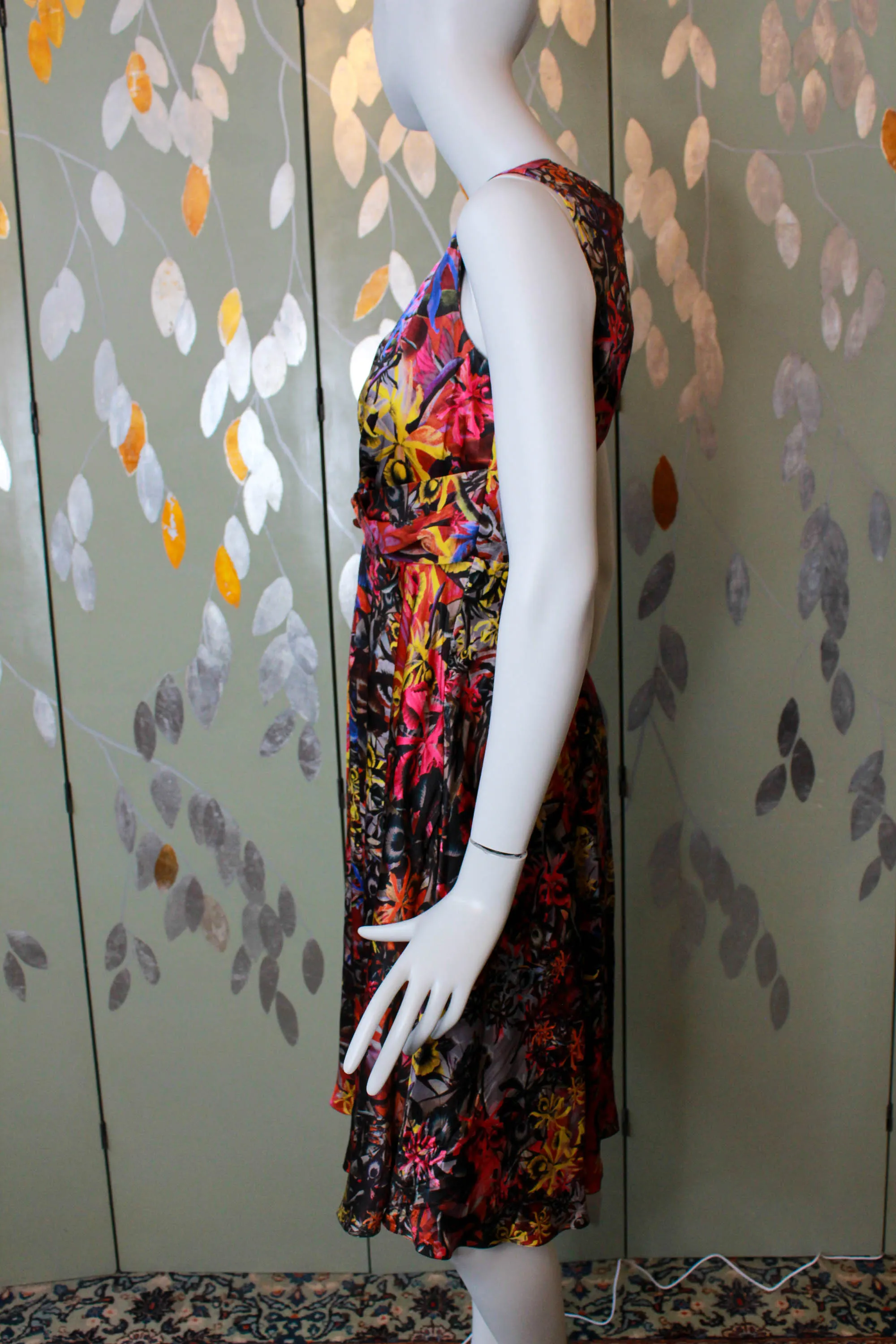 Erdem Silk Floral Print Dress, Small