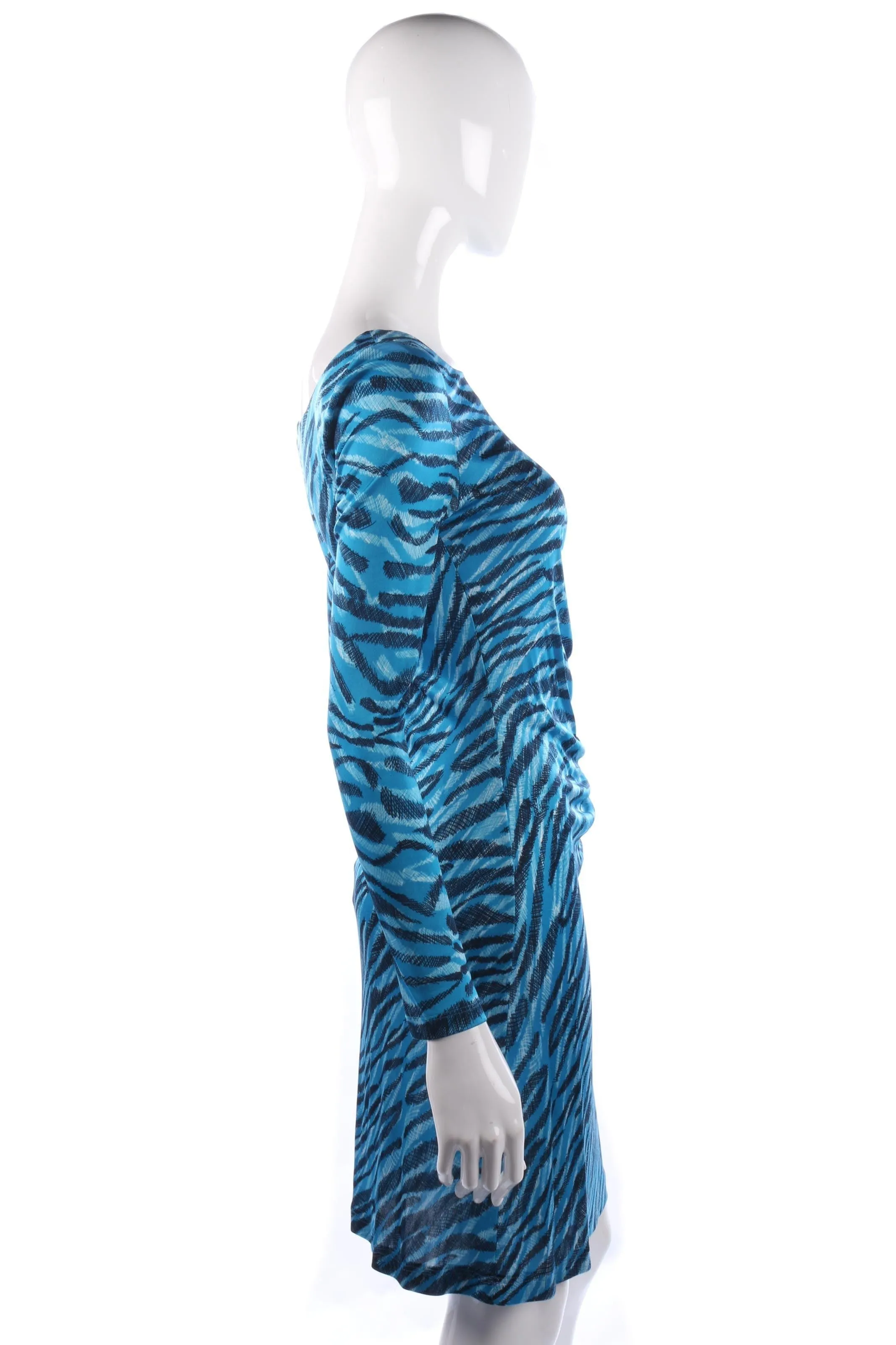 Fabulous L.K.Bennett Blue Animal Print Dress Size 10