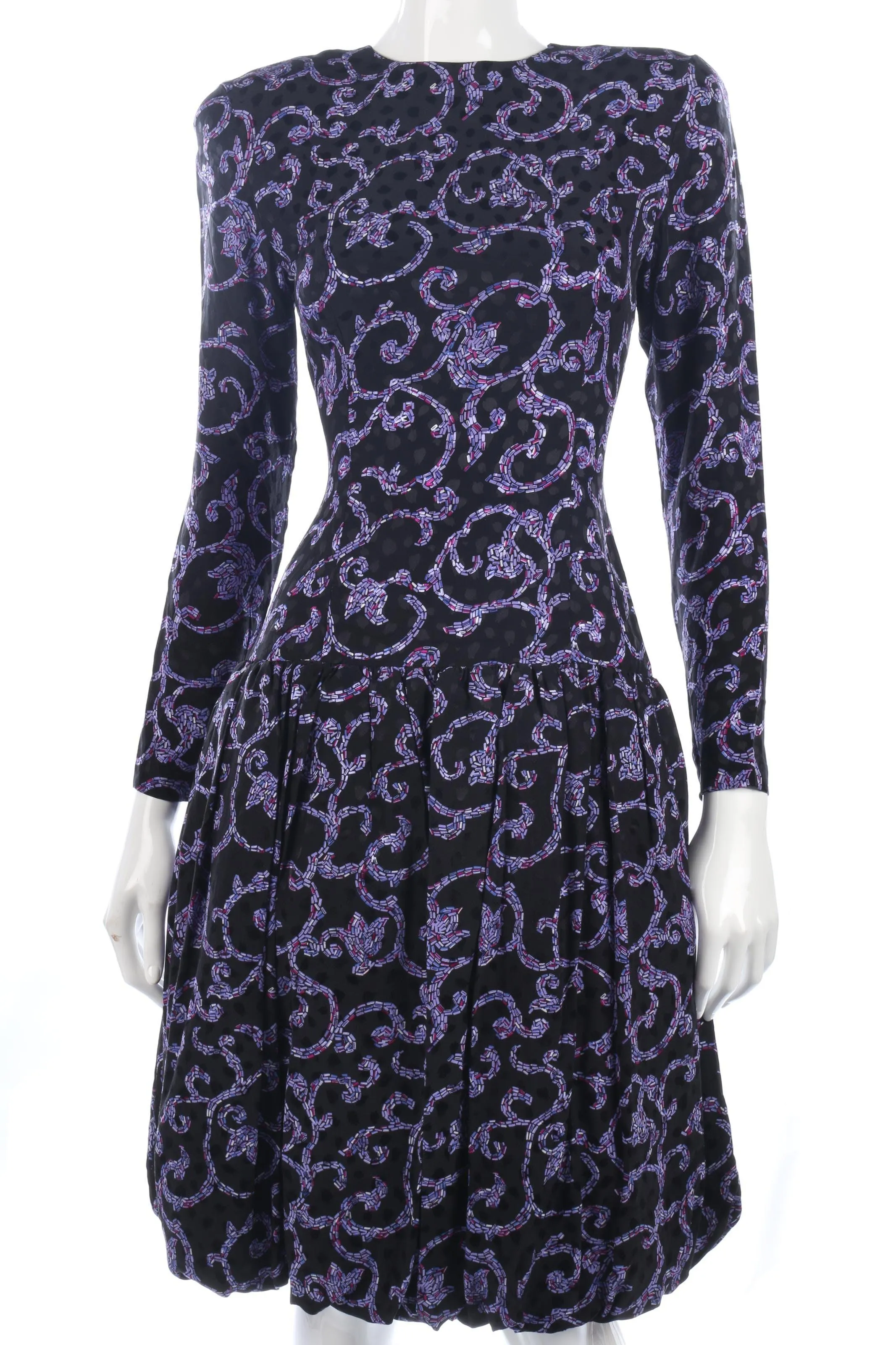 Fabulous vintage  Maggy London 1980's silk dress size S