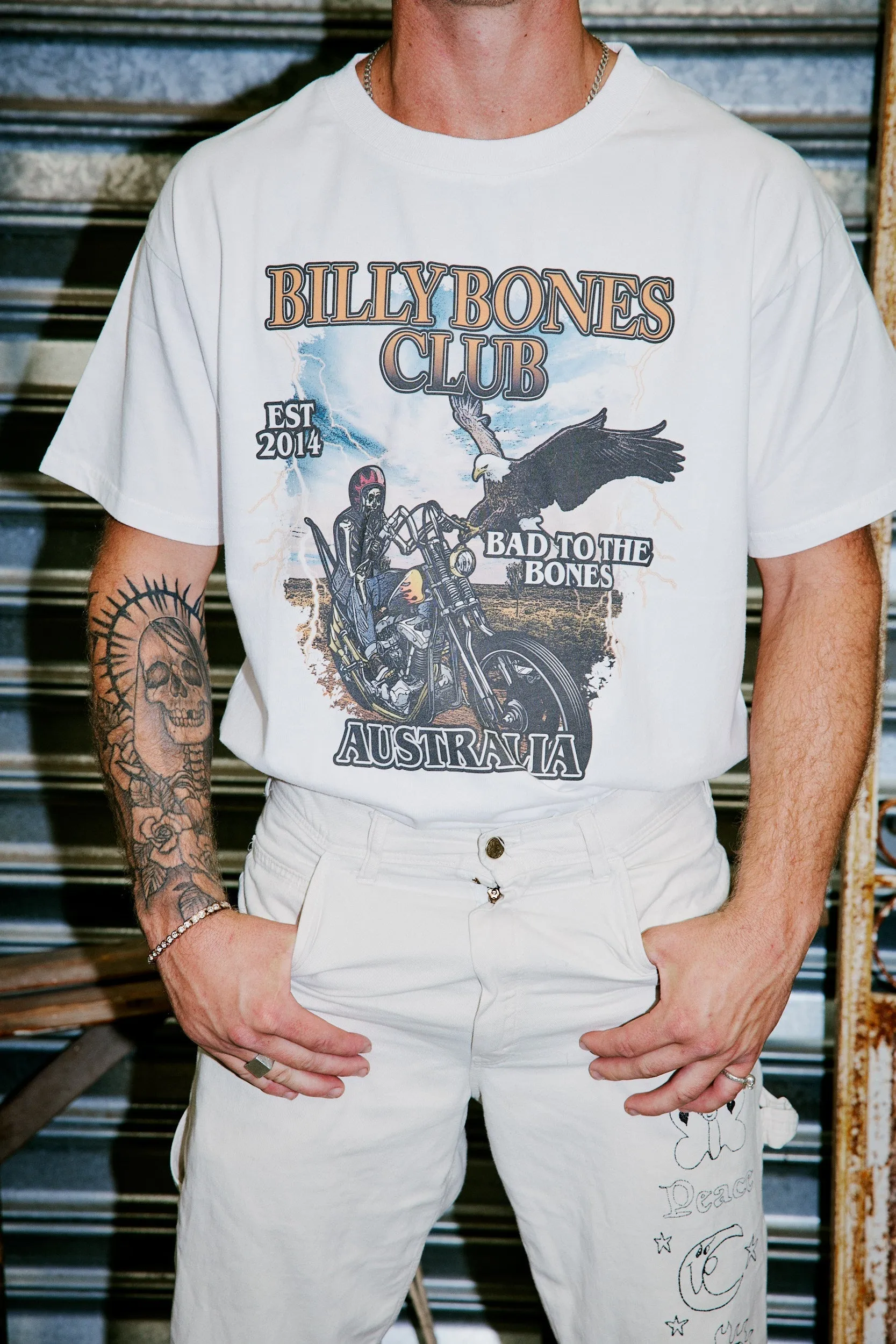 Fast Rides Tee - Vintage White