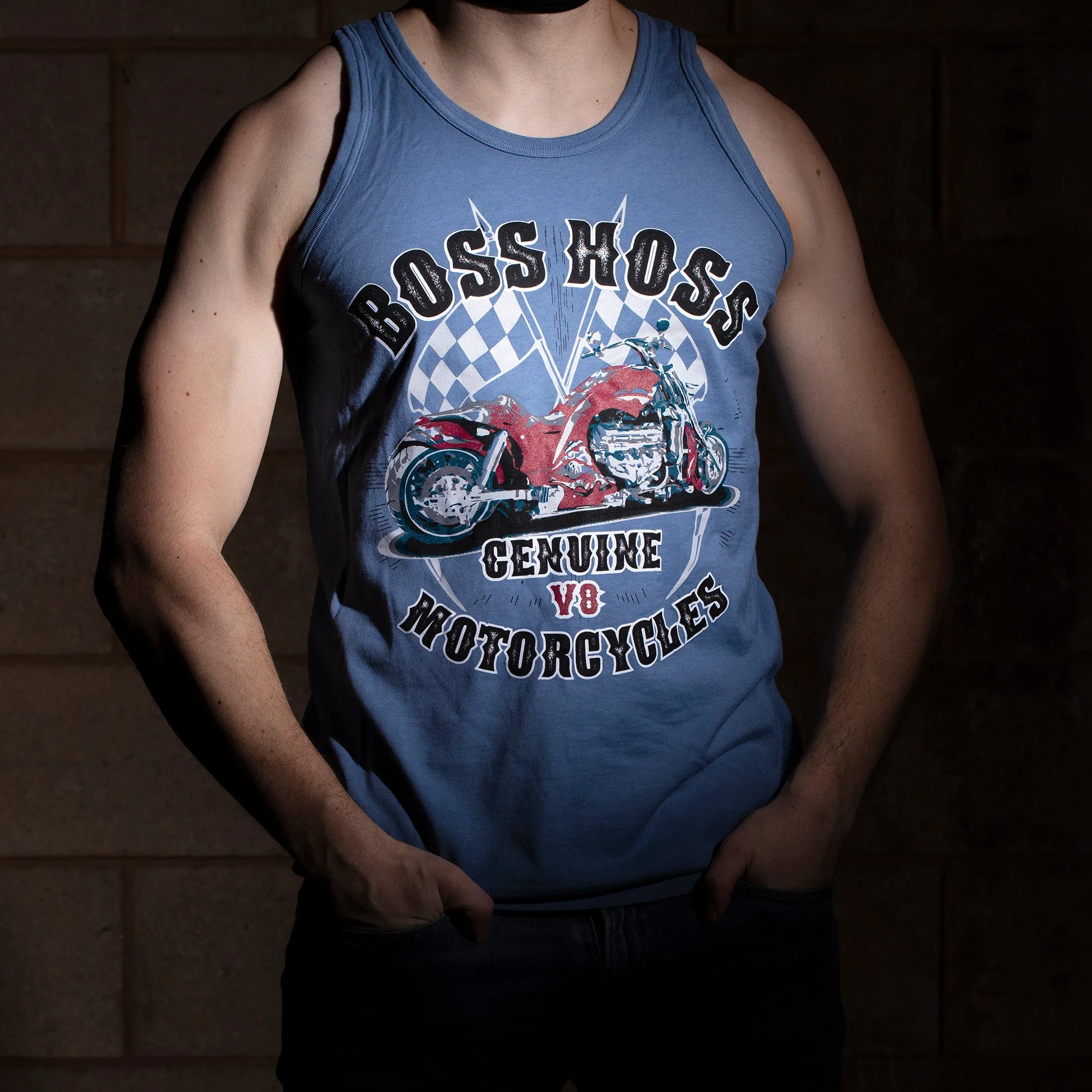 Genuine V8 Machines Tank Top Blue