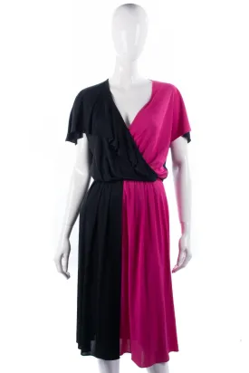 Gibi Roma Vintage Long Dress Pink and Black UK12/14