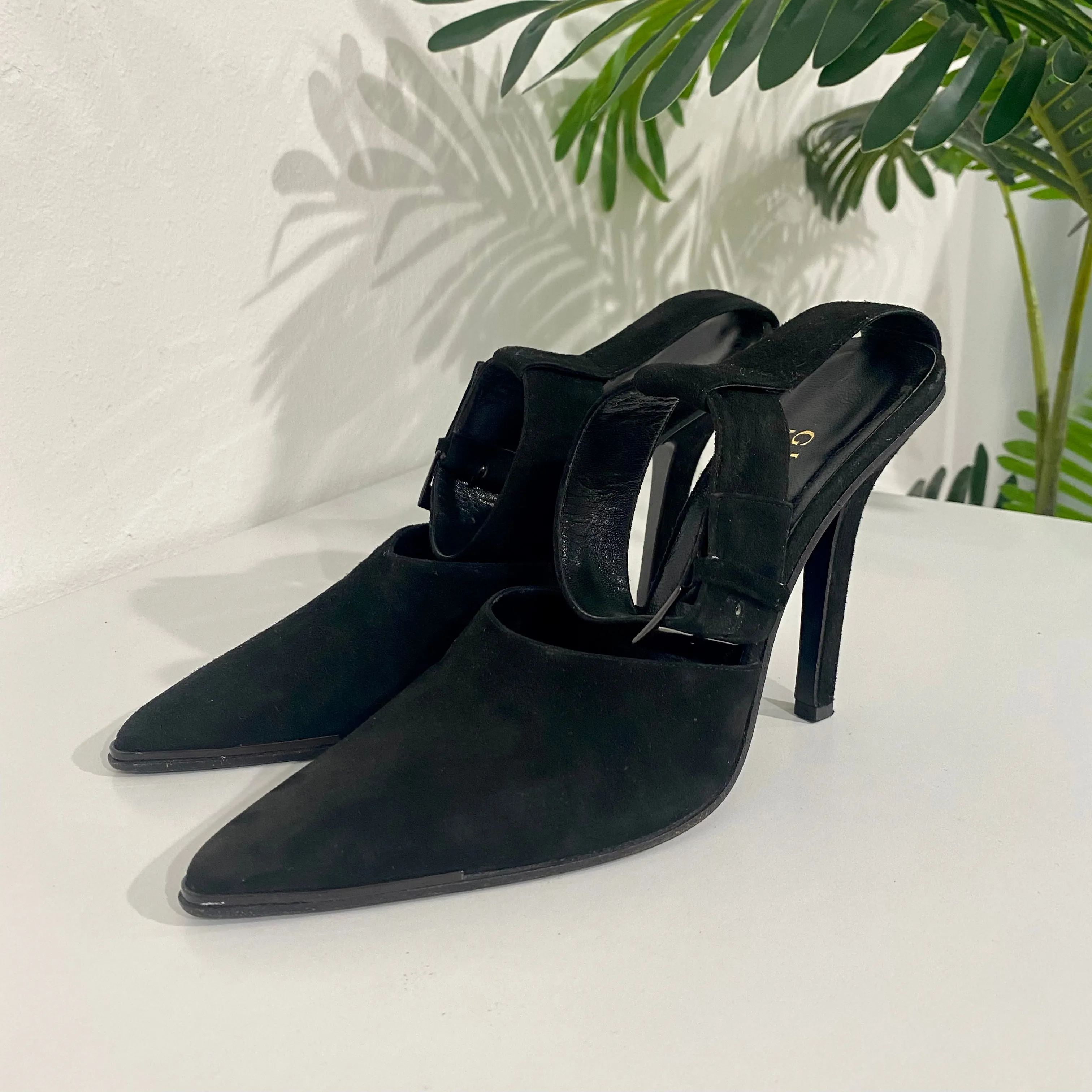 Gucci Black Suede Heels