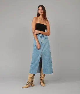 HALSTON-VIB High Rise Maxi Skirt