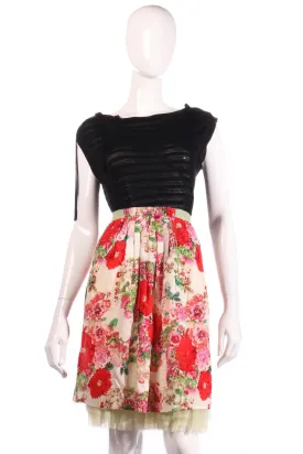 HJ Too by Hannah Jo Pink Cotton Floral Skirt Size 8/10