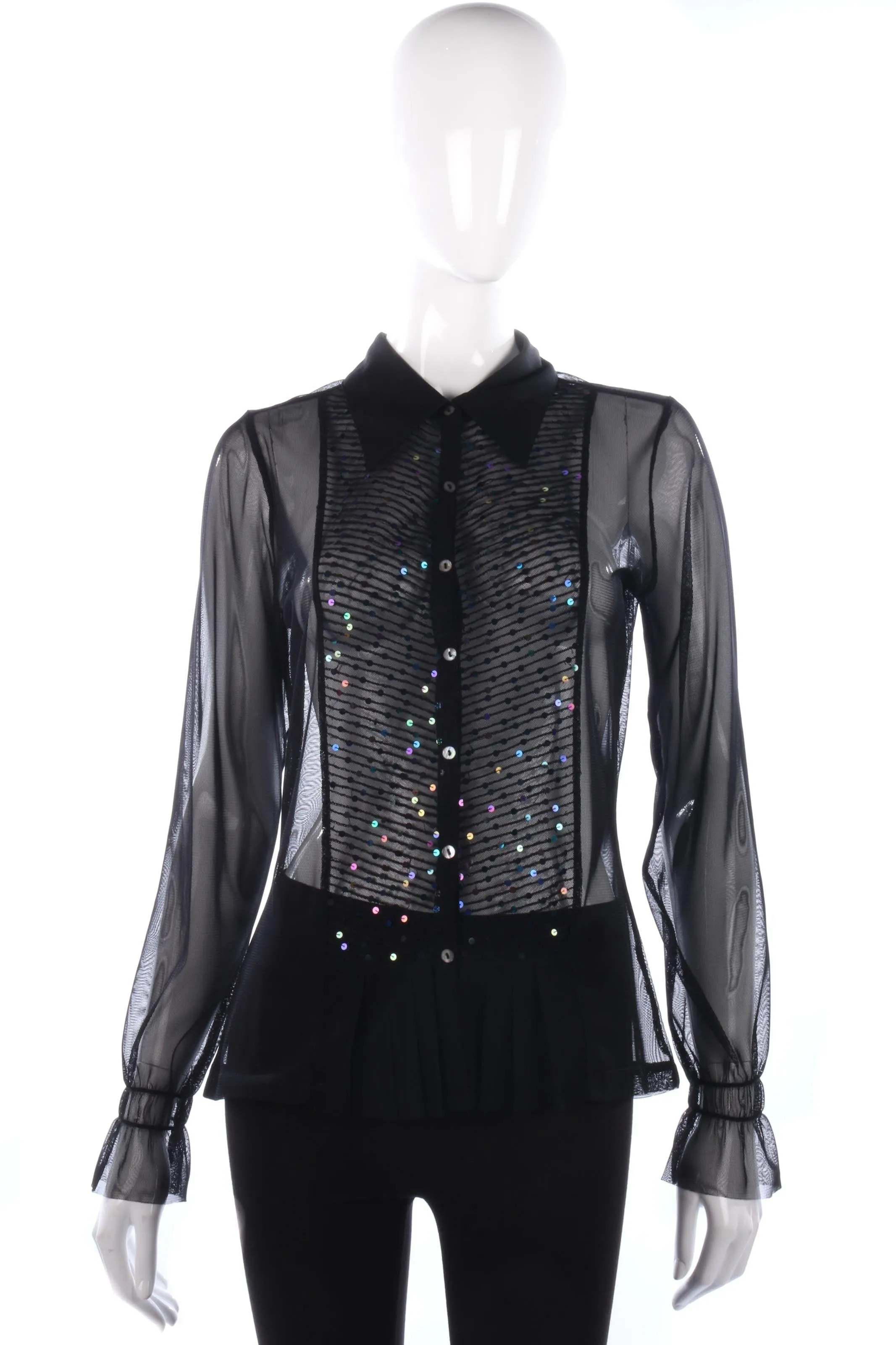 Inwear net blouse with sequins size M