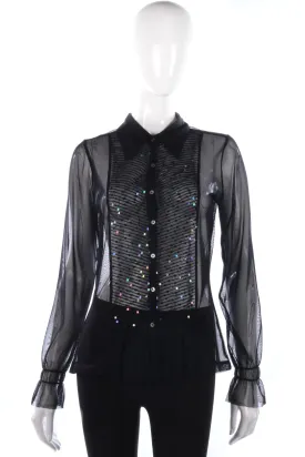 Inwear net blouse with sequins size M