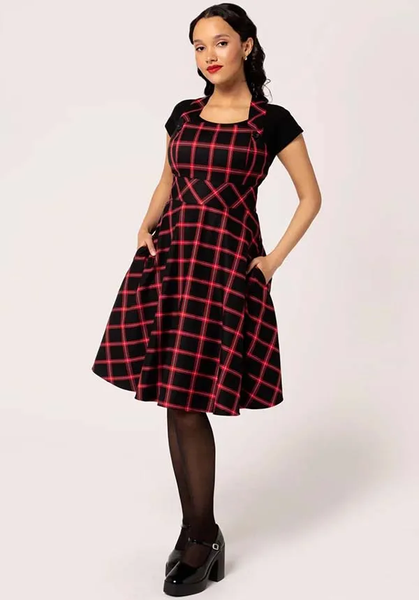 Janine [Black/Red] | PINAFORE DRESS