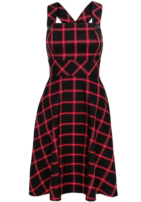 Janine [Black/Red] | PINAFORE DRESS