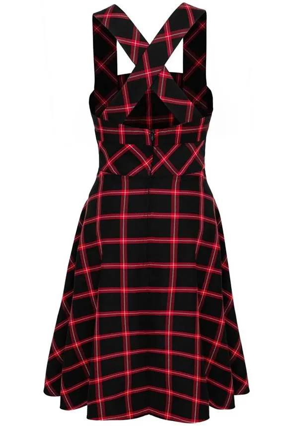 Janine [Black/Red] | PINAFORE DRESS