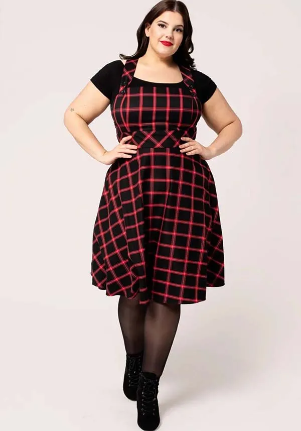 Janine [Black/Red] | PINAFORE DRESS