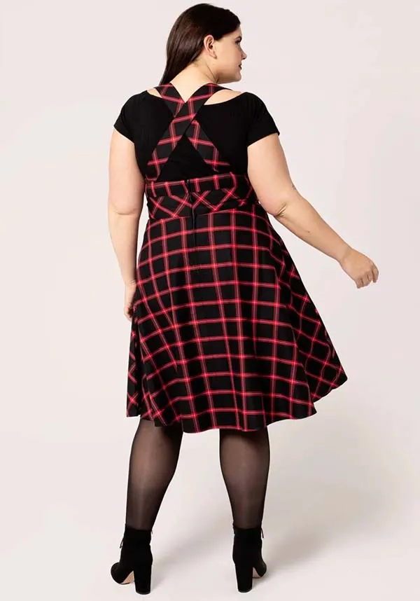 Janine [Black/Red] | PINAFORE DRESS