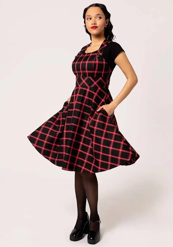 Janine [Black/Red] | PINAFORE DRESS