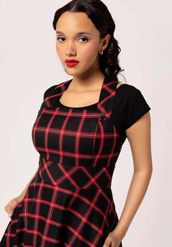 Janine [Black/Red] | PINAFORE DRESS