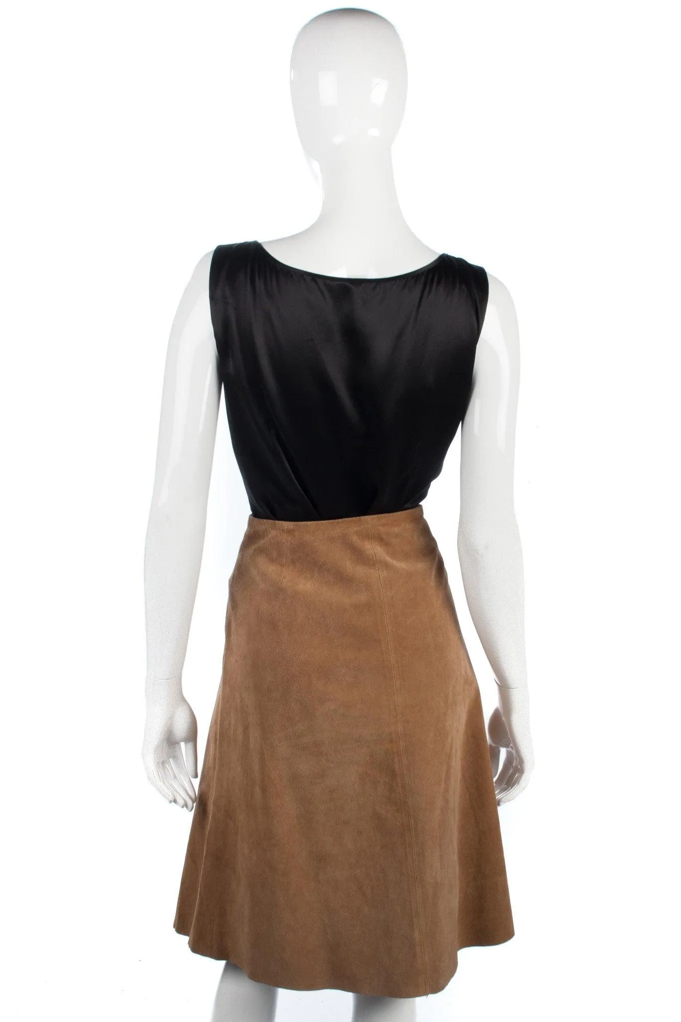 JP Creation Vintage Brown Suede Skirt Size 10