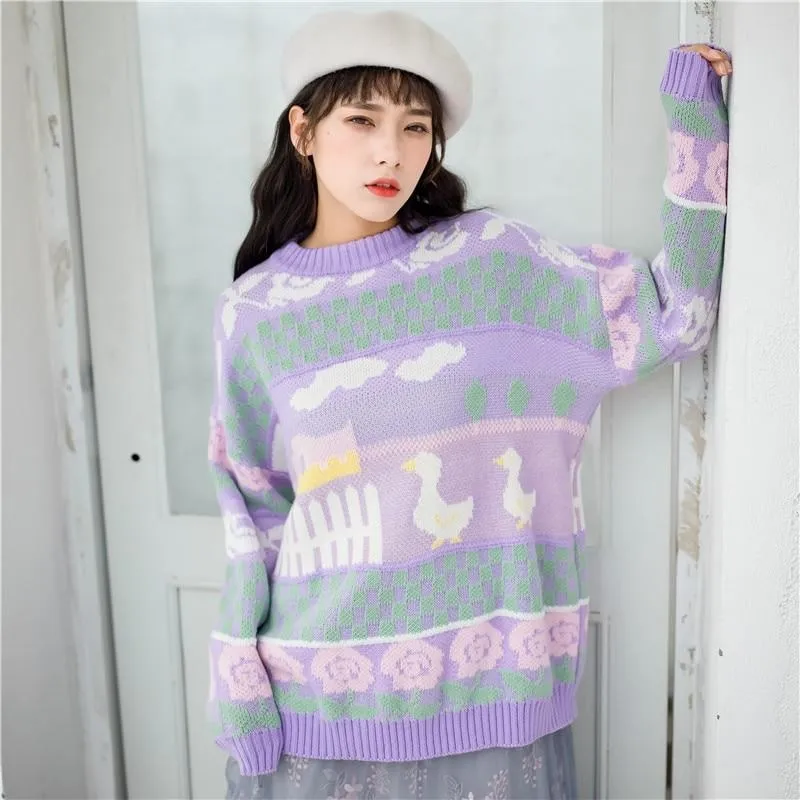 Lavender Farm Pullover