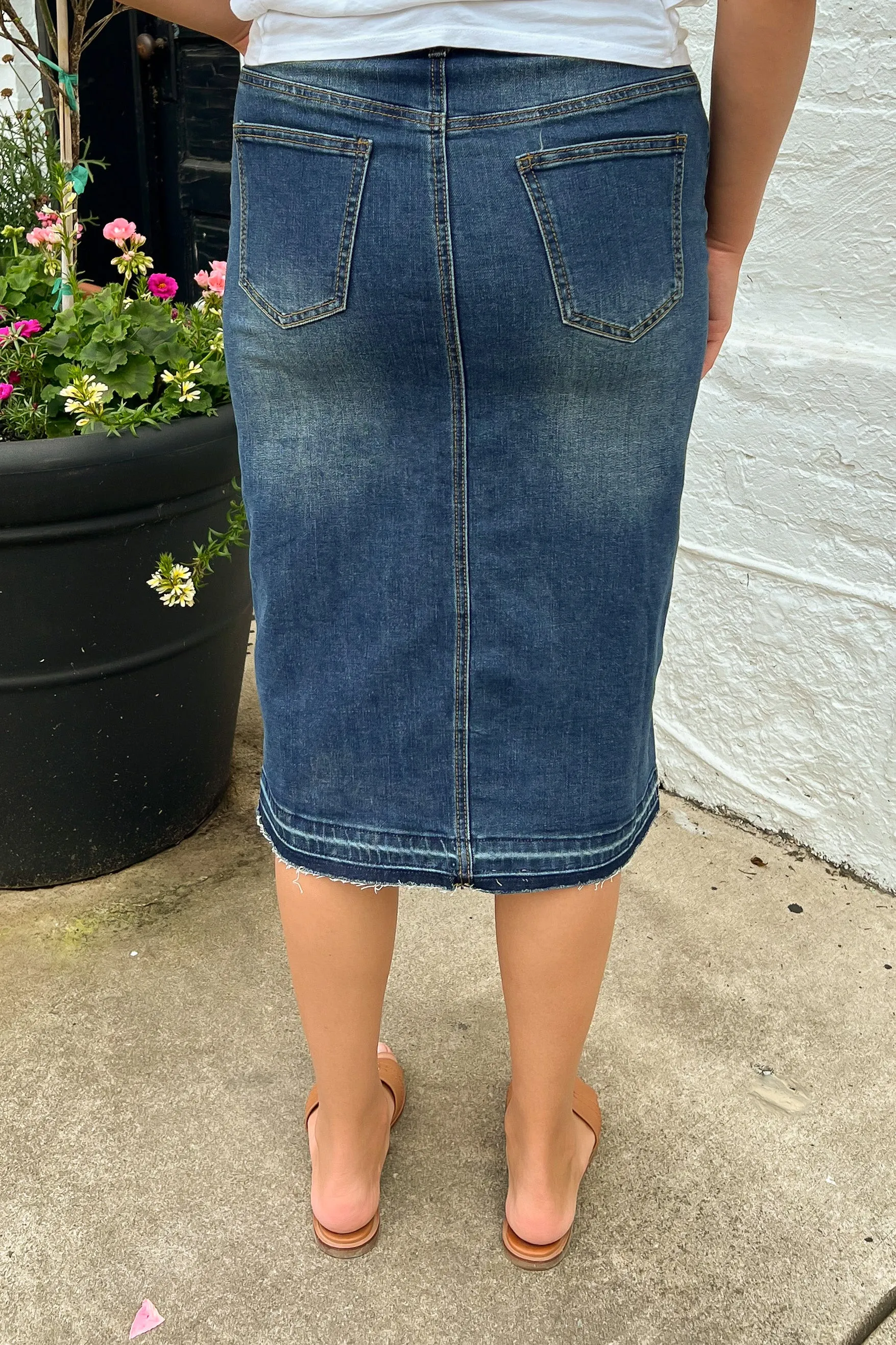 Maya Denim Skirt in Vintage Wash