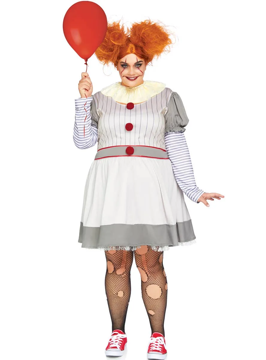 Pennywise Clown Plus Size Womens Halloween Costume