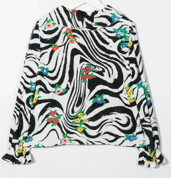 PH Zebra Printed Crepe Blouse