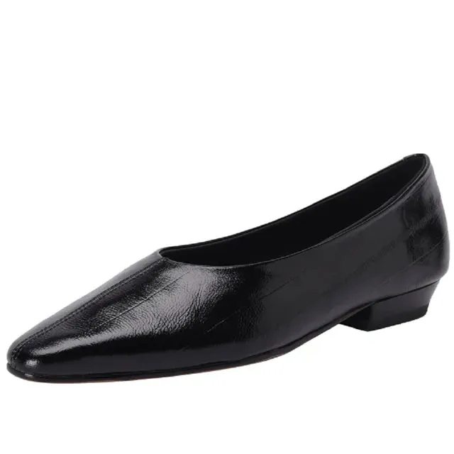 Pre Order:  Genuine Leather Comfy Slip On Flats