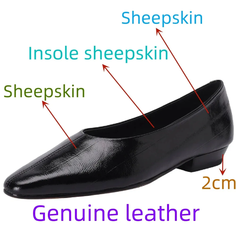 Pre Order:  Genuine Leather Comfy Slip On Flats