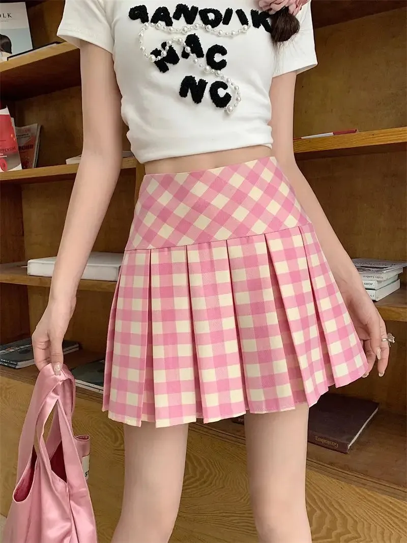 Princess Pink Plaid Skirt