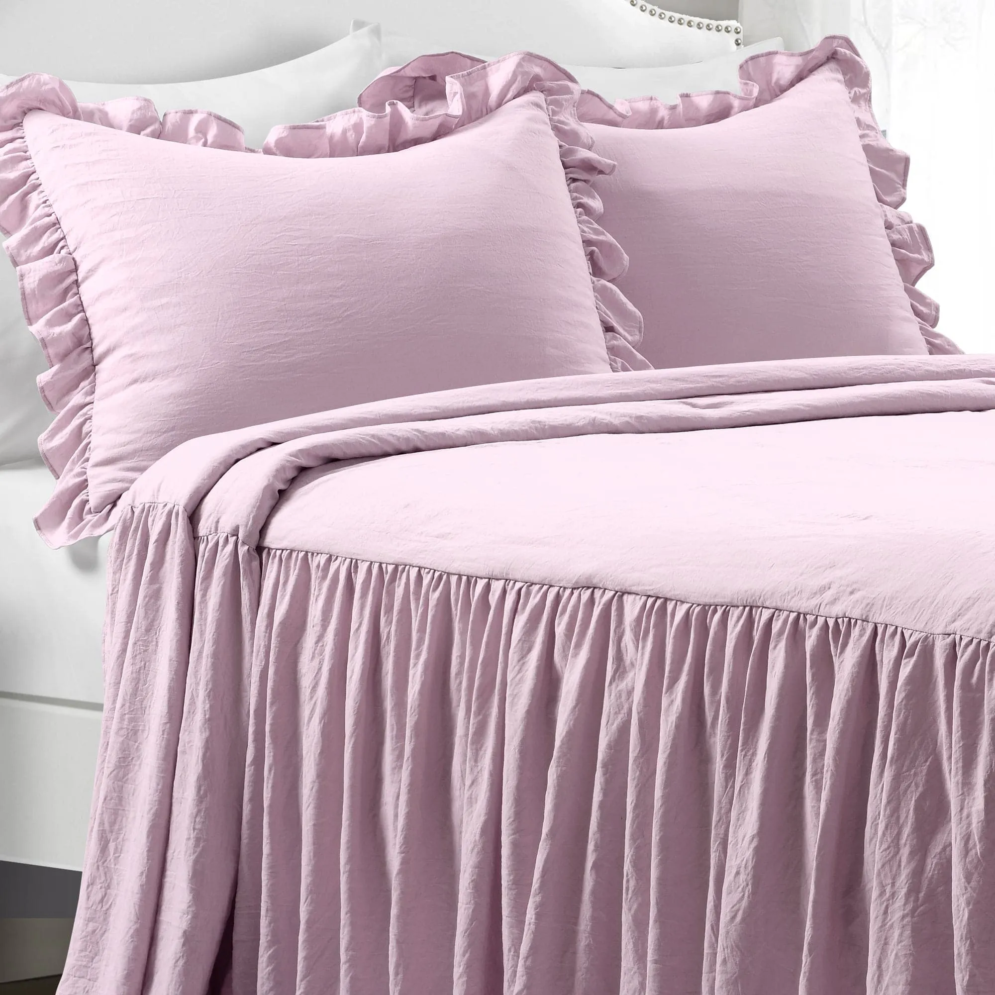 Ruffle Skirt Bedspread Set