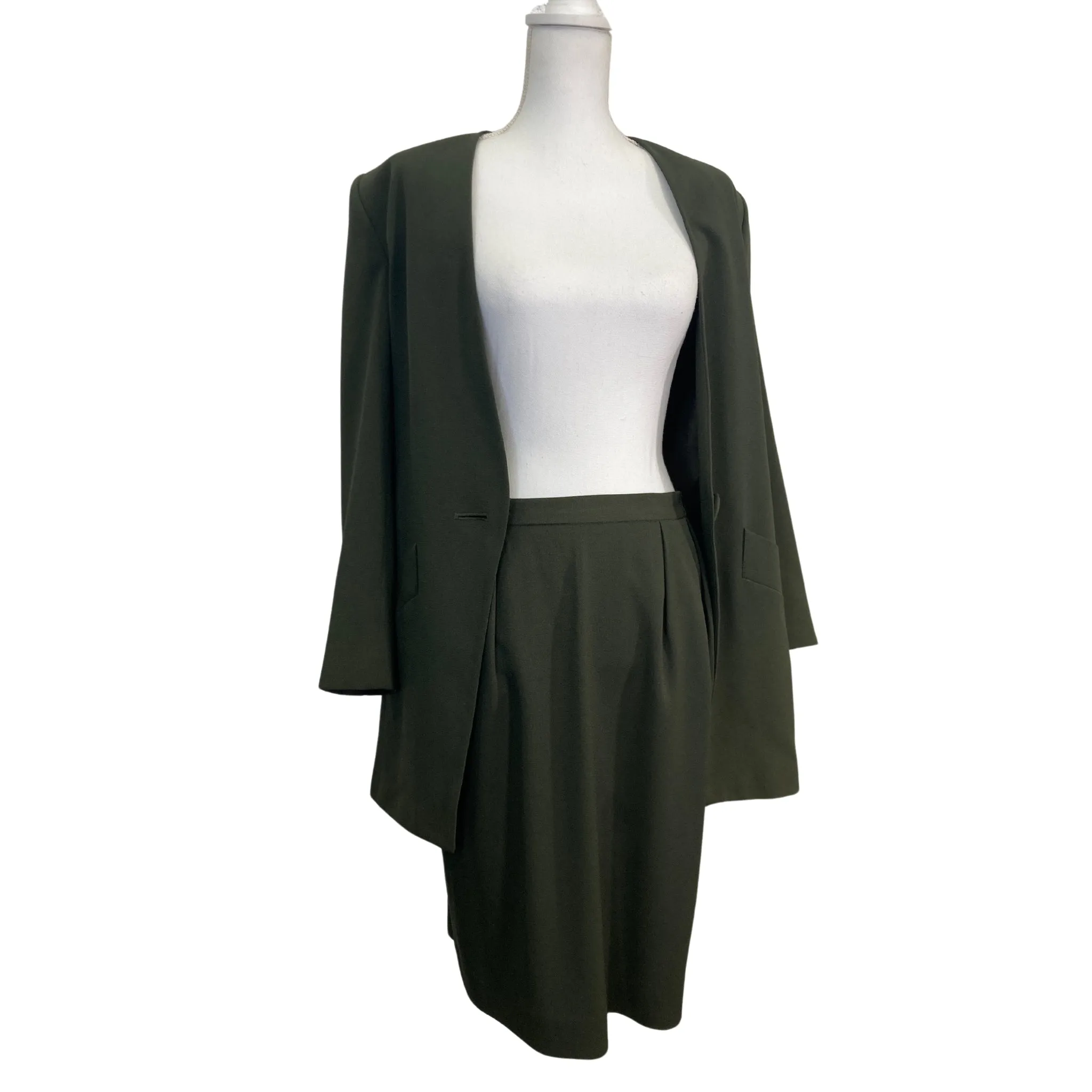 Saville Hunter Green Skirt Suit